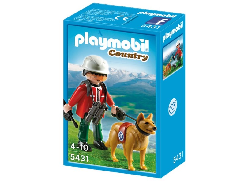 Boneco Playmobil Country Socorrista com Cão de Busca 5431 - Sunny