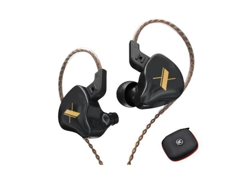 Fone Retorno De Palco Kz Edx+ Case, Preto