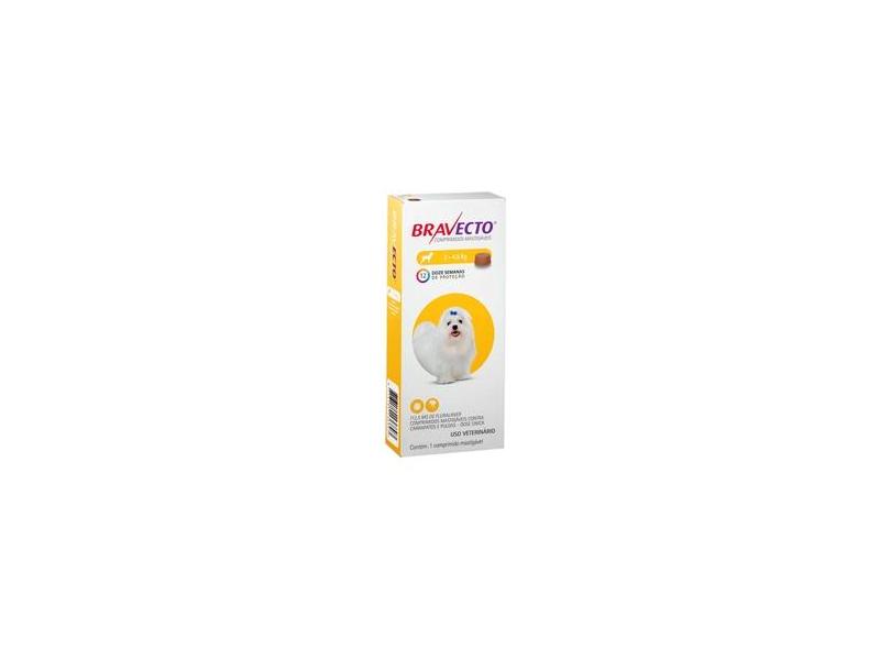 bravecto 2 a 4 5 kg comprimido antipulgas e carrapatos cães