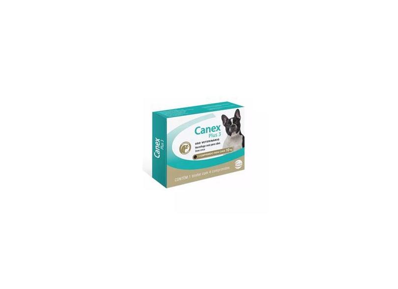 Vermífugo Canex Plus Cães 10Kg 4 Comprimidos com o Melhor Preço é no Zoom