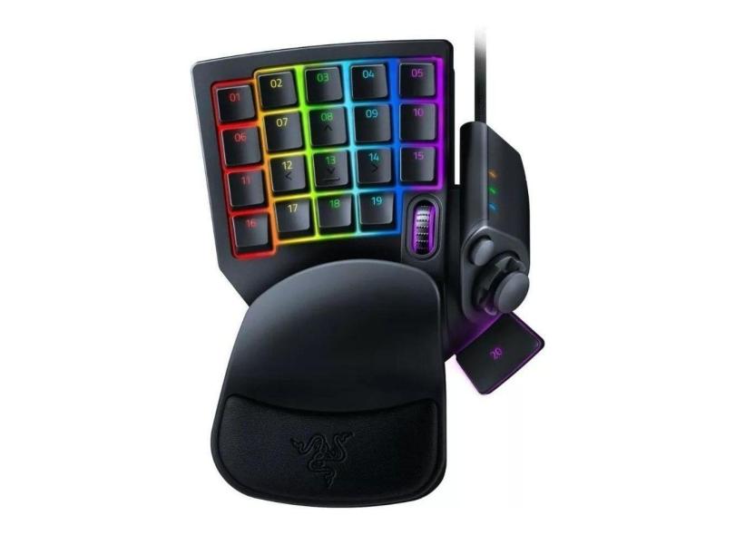 Teclado De Uma Mão Gamer Raze Tartarus Pro Cor Classic Black Com Luz Rgb