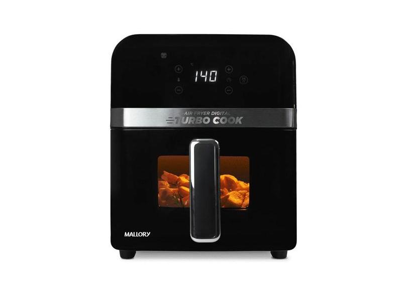 Fritadeira Elétrica Mallory 6 Litros Turbo Cook Preto - 220v Mallory
