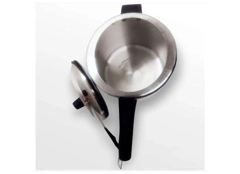 Panela de pressão 4,5 litros polida utensílio de cozinha válvula de segurança de silicone e pino de controle de pressão