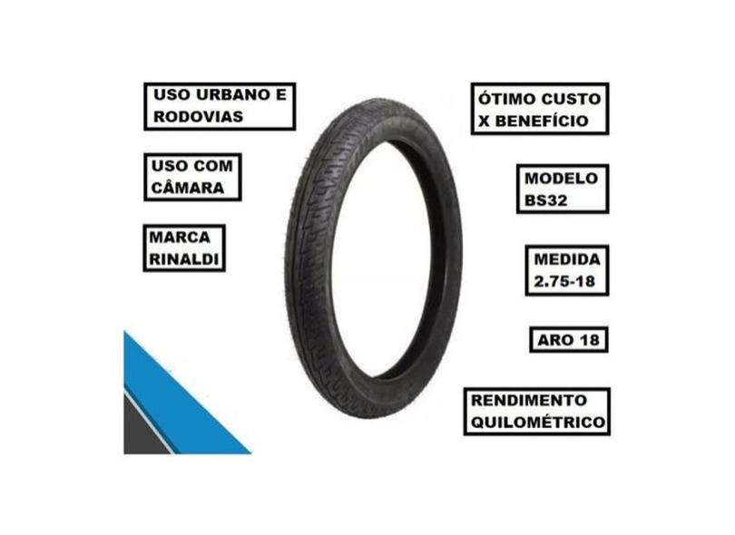 Pneu Rinaldi Dianteiro Bs32 2.75-18 Ame Amazonas Mix 110 Lx