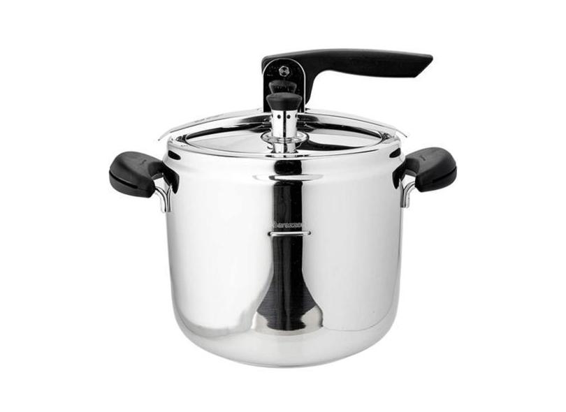 Panela De Pressão Italiana Inox 22cm Fogão Indução 7 Litros Barazzoni