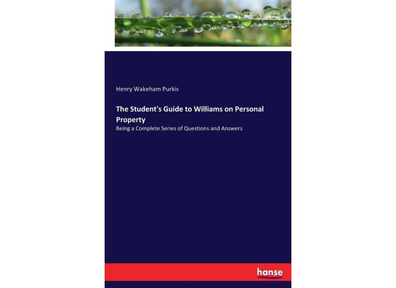 The Students Guide To Williams On Personal Property com o Melhor Preço ...