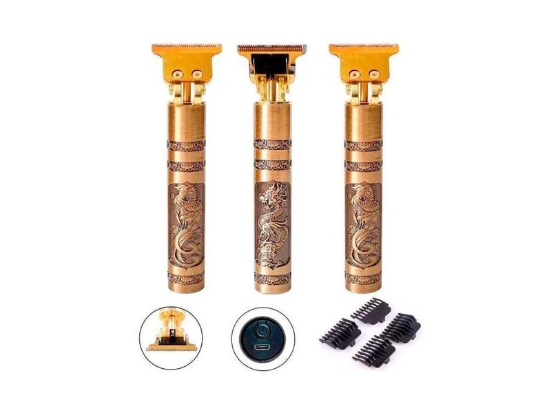 Kit Com 3 Maquininhas Barbeadores Dragão Retro Barba Cabelo - Relet