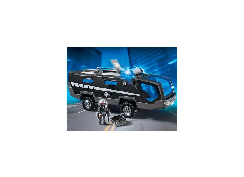 Boneco Playmobil City Action Veículo de Comando Swat - Sunny