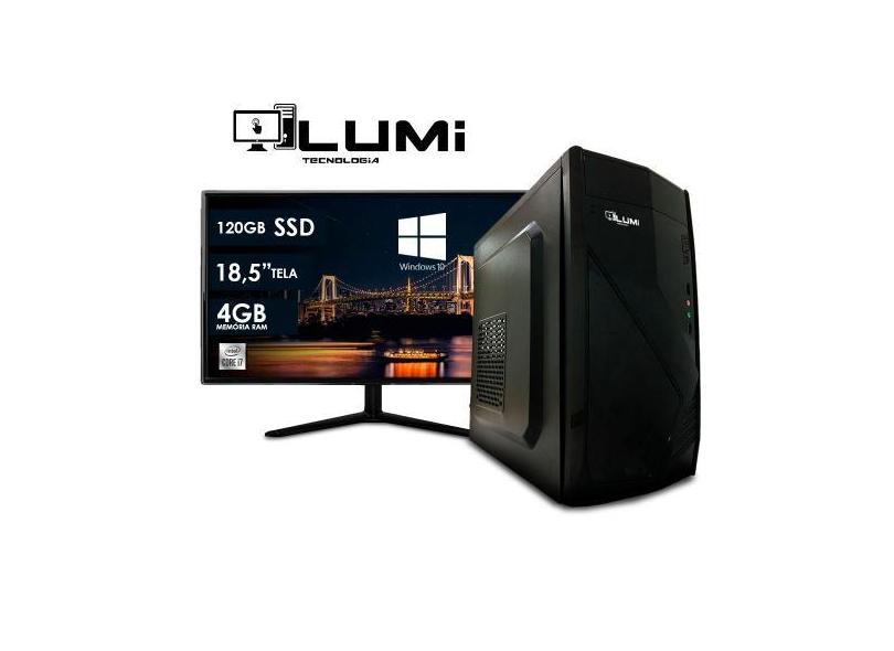Computador PC Completo + Monitor 18.5" Intel Core i7 4GB SSD 120GB Win