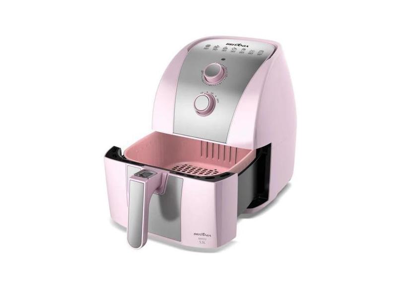 Fritadeira Air Fryer Britânia Rosa Sem Óleo 1500w 5,5 Litros 220v - BR