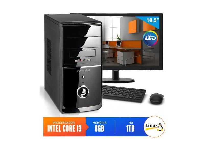 Computador Smart Pc 80193 Intel Core i3 (8GB HD 1TB) + Monitor 18,5" L