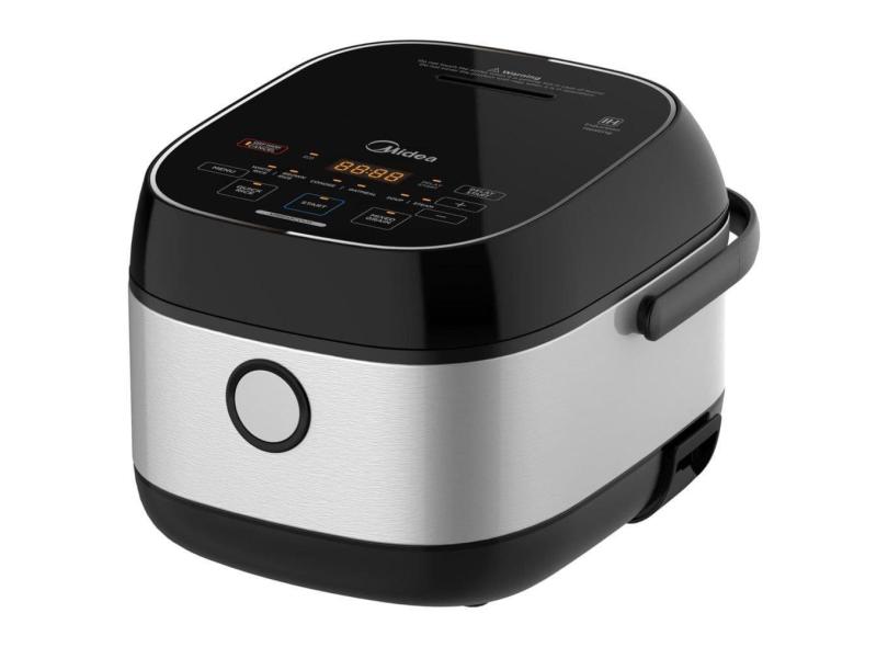 Panela de Arroz Elétrica 3L com Aquecimento por Indução e Cesto Antiaderente, 110V 1130W, Midea, Prata