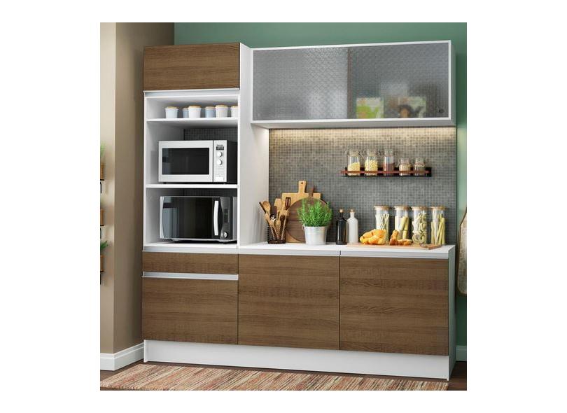 Cozinha Compacta 6 Portas 1 Gaveta para Micro-ondas / Forno Topazio Madesa