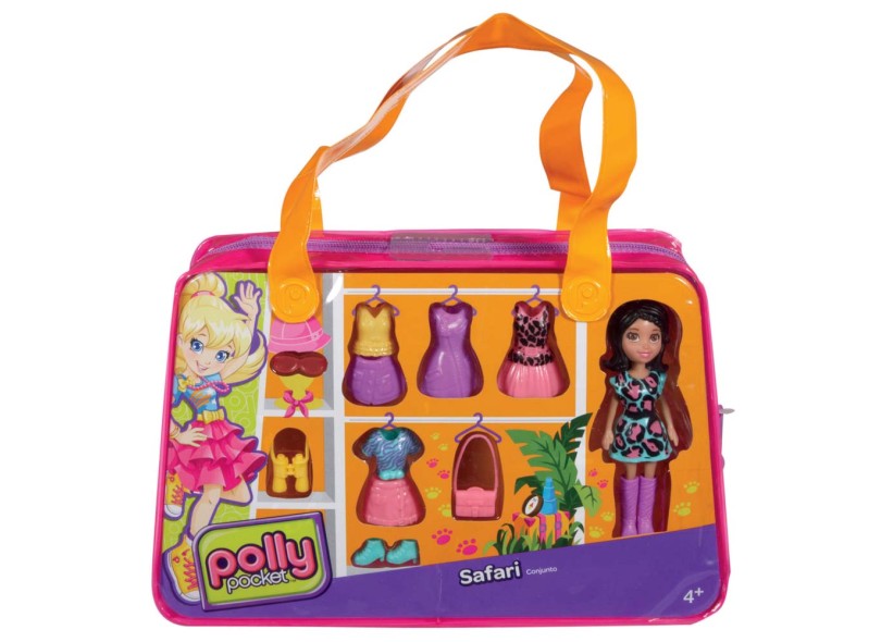Boneca Polly Pocket Bolsinha Fashion Safari Mattel