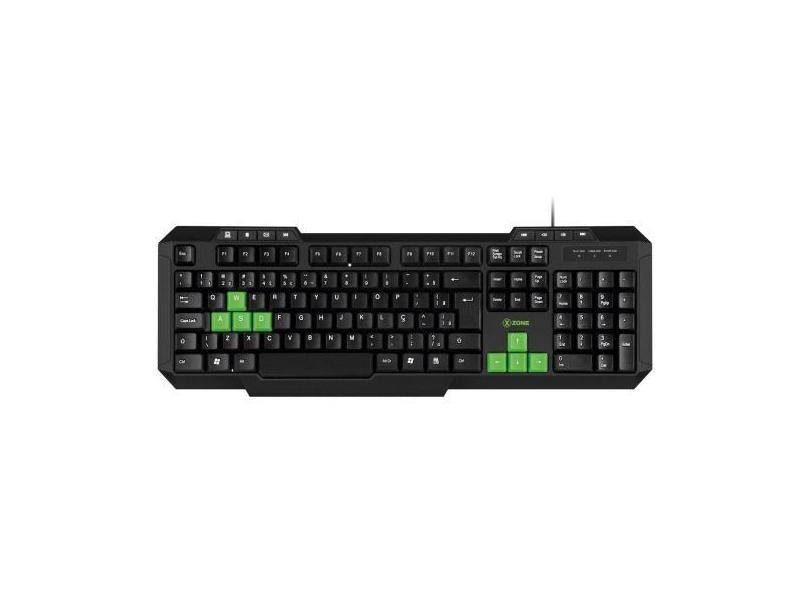 Teclado Gamer XZONE GTB-01 USB ABNT2 - Preto