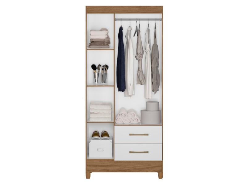 Guarda-Roupa Solteiro 3 Portas 2 Gavetas Lima Moval