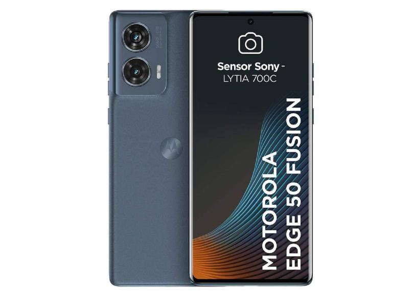 Smartphone Motorola Egde 50 Fusion 5G 256GB 16GB RAMBoost Tela 6.7" 120Hz Câmera 50MP + Selfie 32MP - Blue Teal