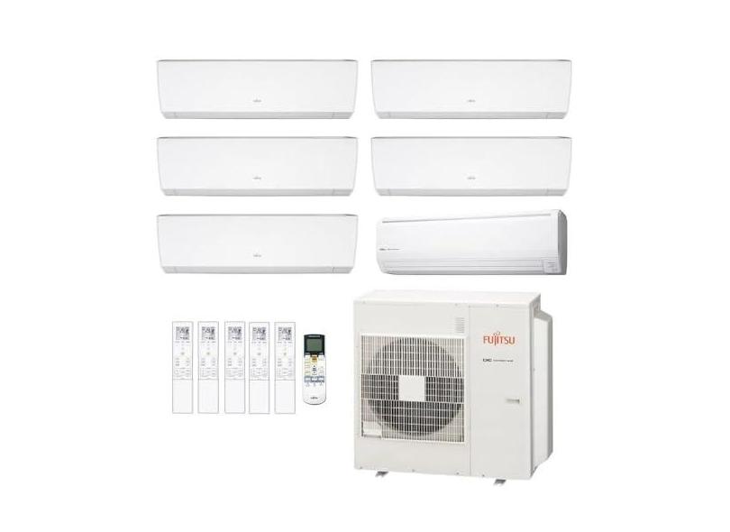 Ar-Condicionado Multi Split Inverter Fujitsu 45.000 (2x Evap HW 7.000 + 2x Evap HW 9.000 + 1x Evap HW 12.000 + 1x Evap HW 18.000) Quente/Frio 220V