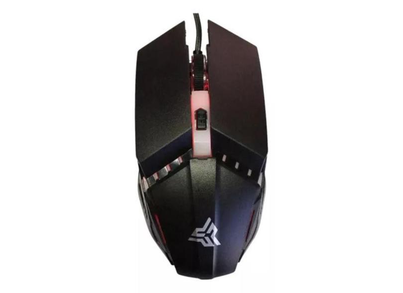 Mouse Gamer LED Com Fio USB 4 Botões 1200 dpi (KP-MU019)