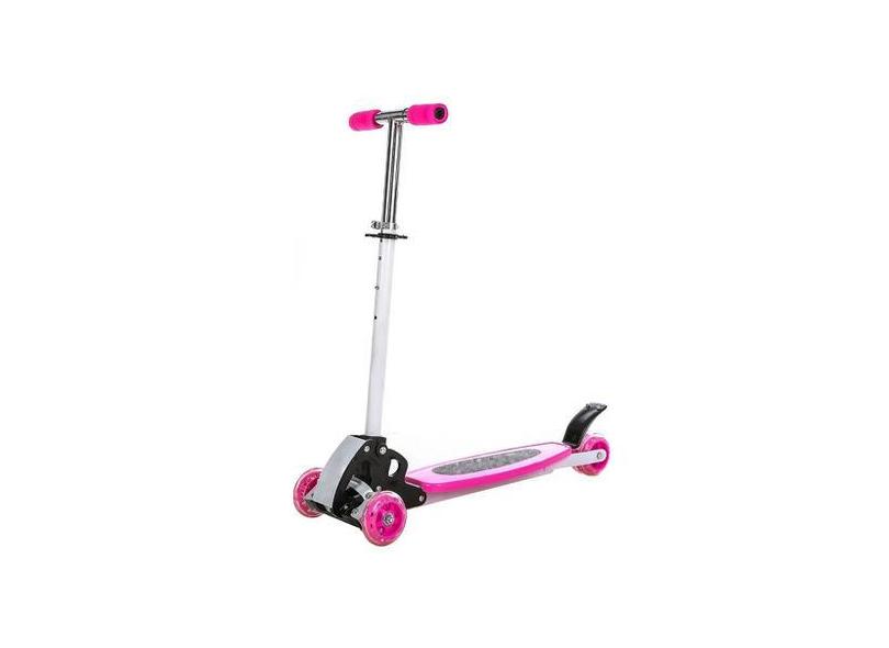 Patinete Infantil Dobravel Rosa 3 Rodas 000915 - Shiny Toys - Shinyt