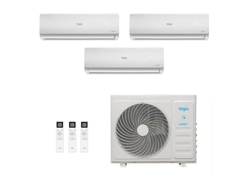 Ar-Condicionado Multi Split Inverter Elgin 27.000 (3x Evap HW 12.000) Quente/Frio 220V