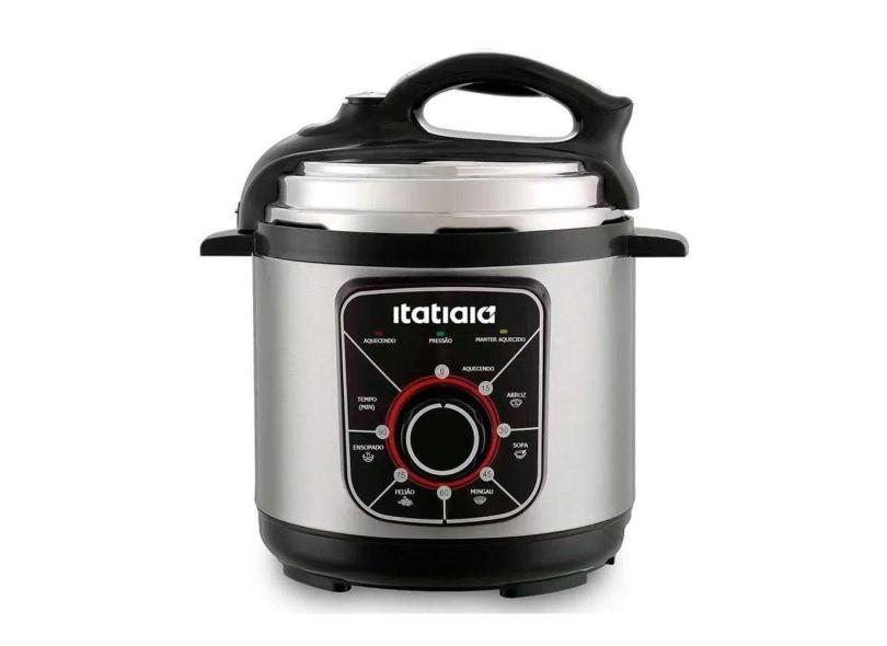 Panela Pressão Elétrica Essencial Inox 3 Litros Itatiaia Inox 110v