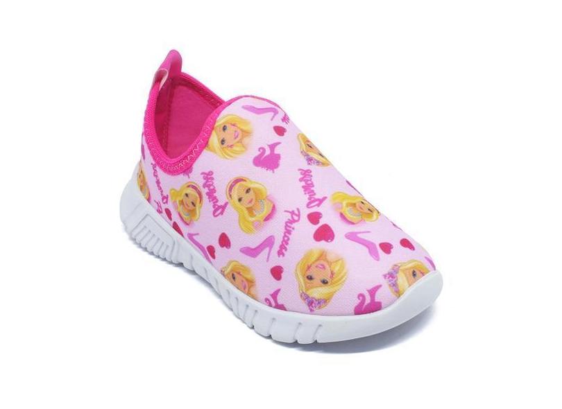 Tenis Infantil Barbie Casual Menina Rosa Princes -  Beanna Calçados, R