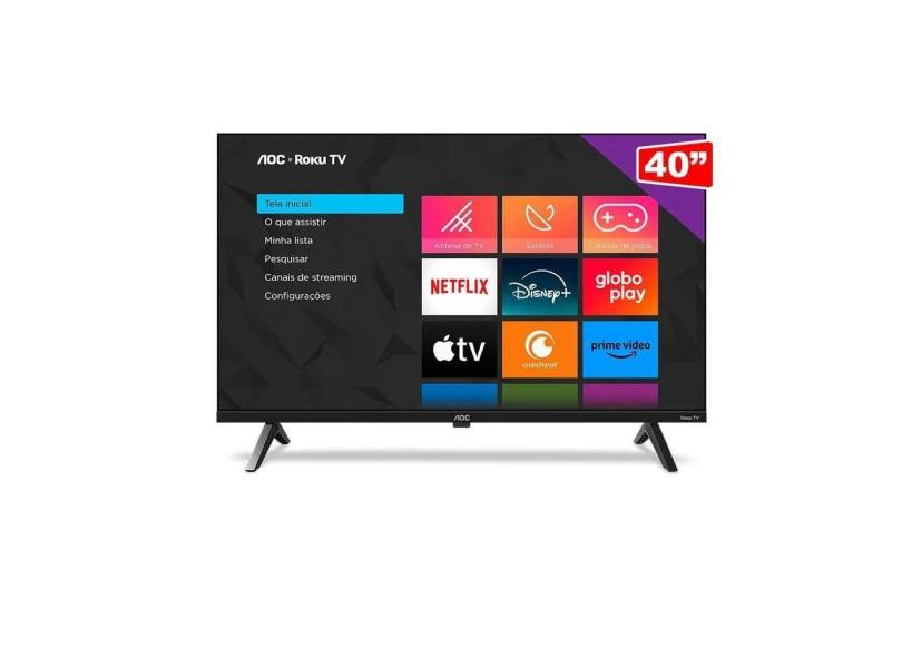 Smart Tv Philips 40 Polegadas Full HD Roku Wi-Fi HDMI Conversor Digital AOC