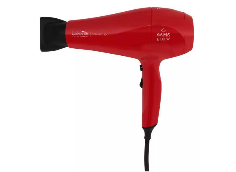 Secador De Cabelo Lichia Ceramic Íon 2100W 220V Com Difusor