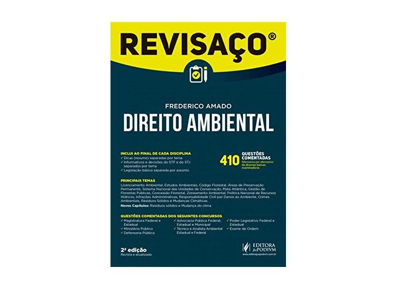 Revisaço Direito Ambiental: 410 Questões Comentadas Alternativa por Alternativa de Diversas Bancas Examinadoras - Frederico Amado - 9788544219560
