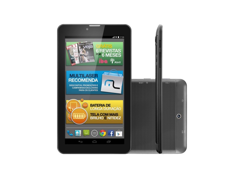 Tablet Multilaser M7i 3G 8GB LCD 7" 2 MP Nb245 com o Melhor Preço é no