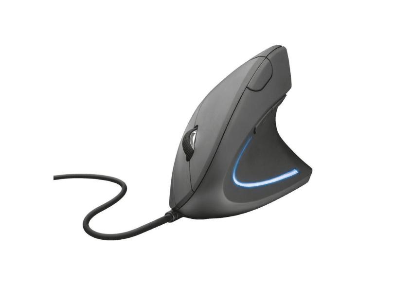Mouse Vertical Trust Verto Ergonômico 1600 DPI, 6 Botões, T22885