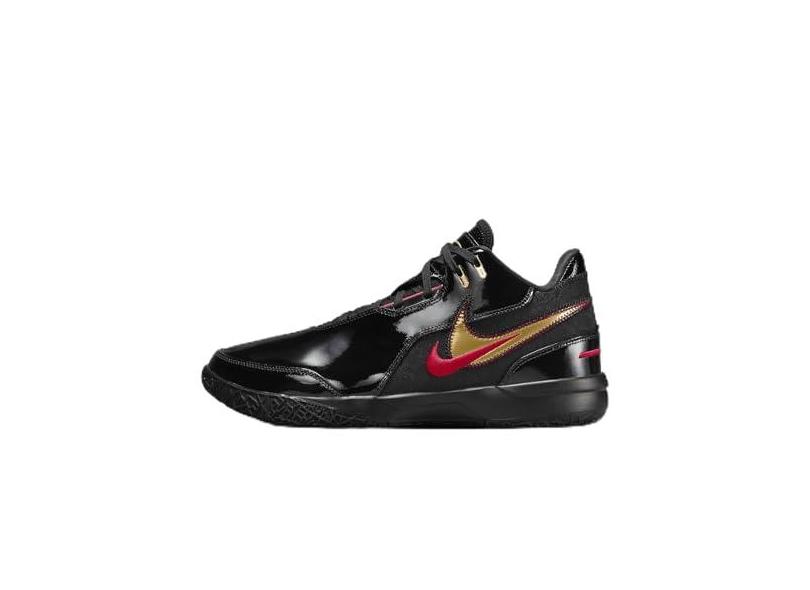 Tênis de basquete LeBron NXXT Gen AMPD (FJ1566-001, preto/vermelho universitário/dourado metálico), Preto/Vermelho Universitário/Ouro Metálico, 38