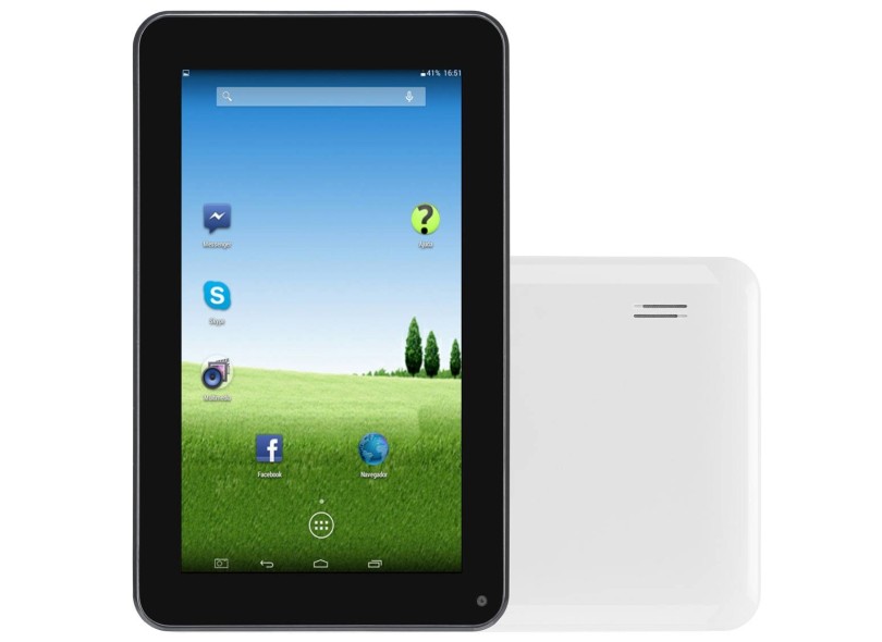 Tablet DL Eletrônicos Flex-S 4 GB TFT 7" Android 4.4 (Kit Kat) TP051BRA