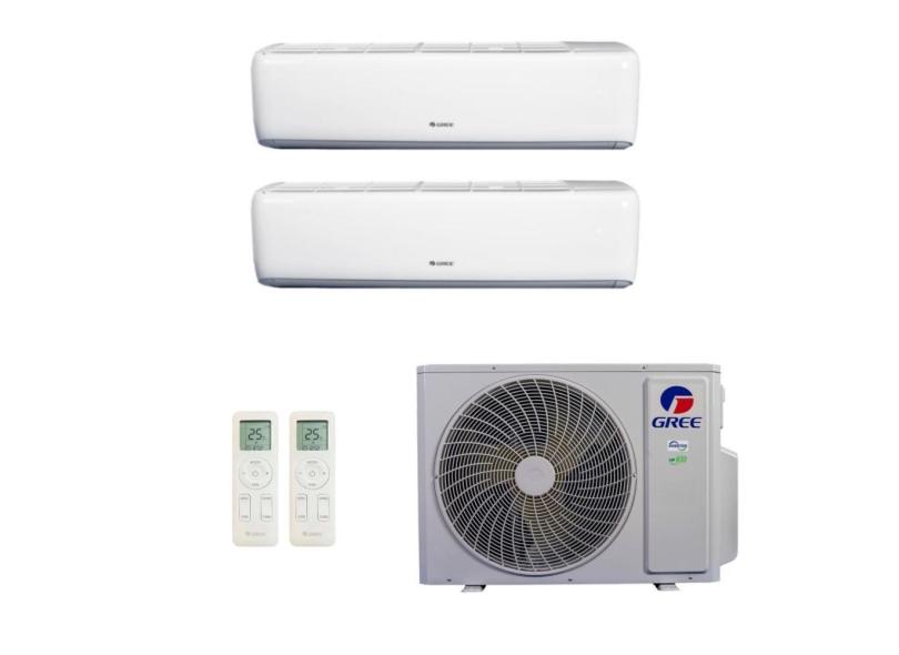 Ar-Condicionado Multi Split Inverter Gree 24.000 (1x Evap HW 9.000 + 1x Evap HW 18.000) Quente/Frio 220V