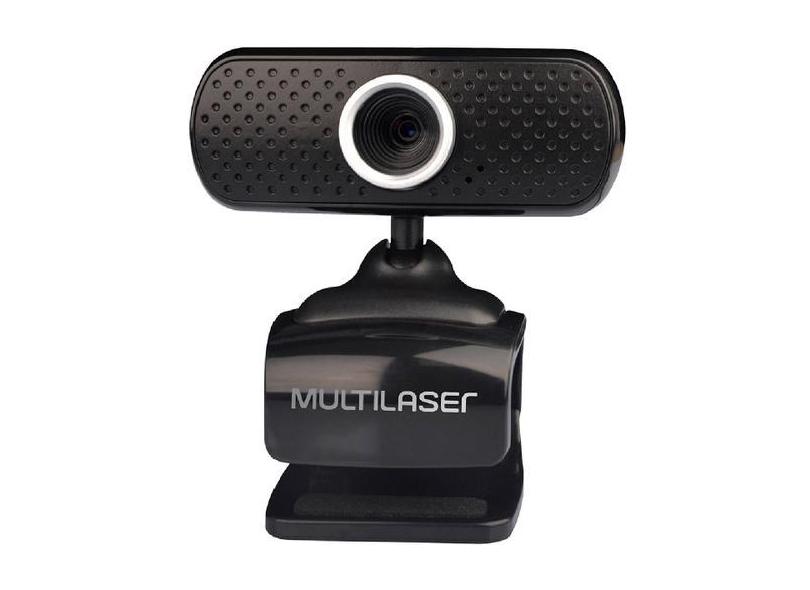 Webcam Plugeplay 480p Mic Usb Preto Wc051 - MULTILASER
