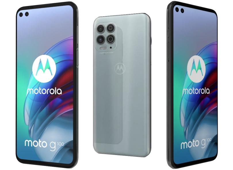 Smartphone Motorola Moto G G100 XT2125-4 12 GB 256GB Câmera Quádrupla Qualcomm Snapdragon 870 2 Chips Android 11