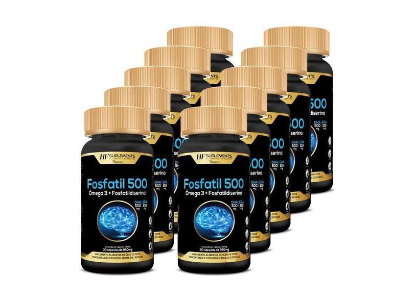 30X Fosfatil 500 Omega 3 Fosfatidilserina 30Caps Atacado - Hf Suplemen