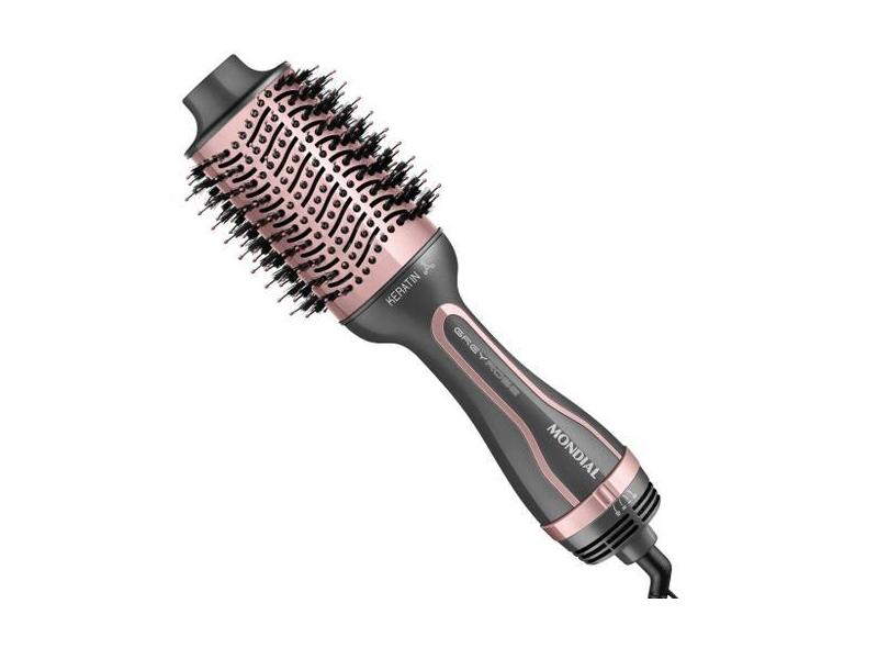 Escova Secadora Mondial Rose Grey Keratin 3 em 1 - ES-11-BIVOLT