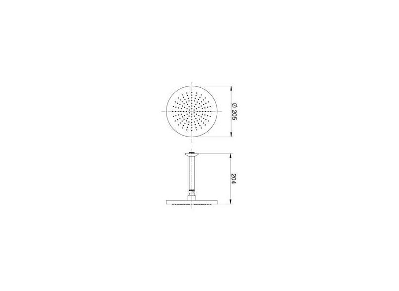 Chuveiro de Teto Éden R200 Redondo Cromado 20cm - Docol