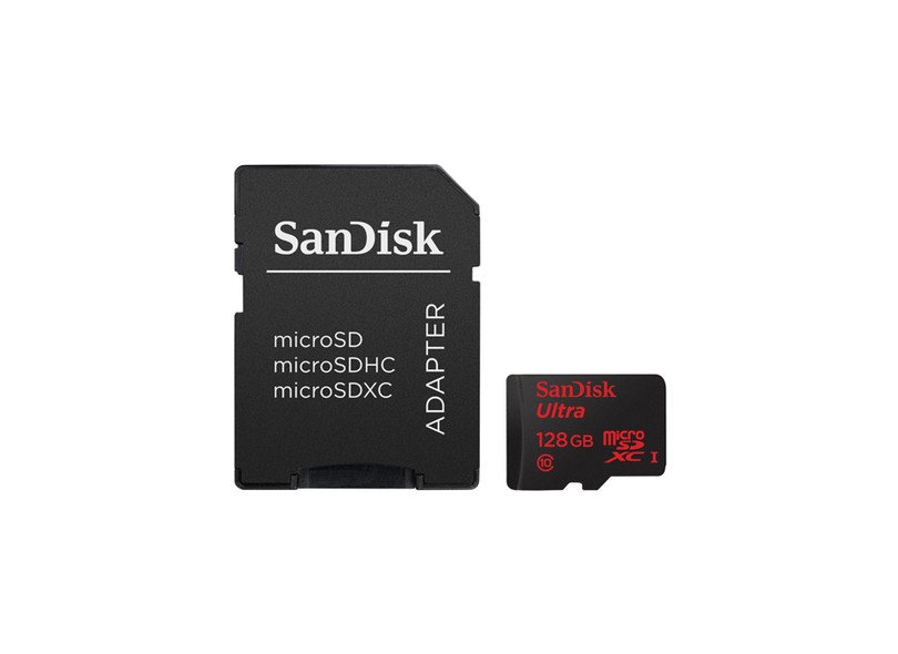 Cartão de Memória Micro SDXC-I com Adaptador SanDisk Ultra 128 GB SDSDQUA-128G-G46A