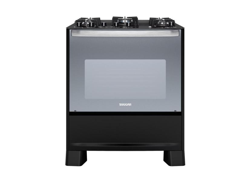 Fogão Suggar Master Grill 5 Queimadores Preto FGVMTG511PT 127V