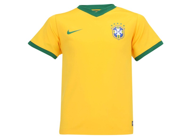 Camisa Torcedor Brasil I 2014 Infantil sem Número Nike