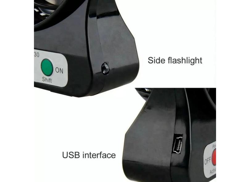 Kit 5 mini ventilador usb recarregável de mesa 3 velocidades sortido