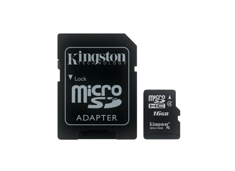 Cartão de Memória Micro SDHC Kingston 16 GB MBLY4G2/16GB
