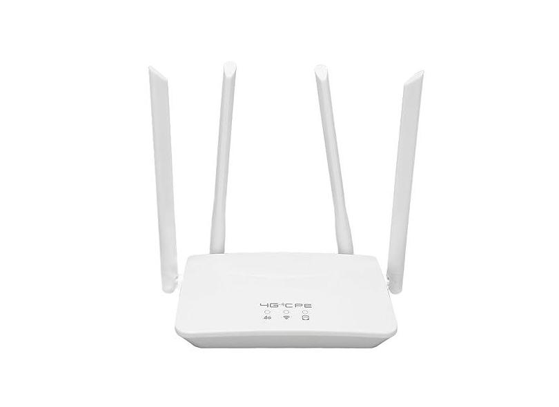 Roteador WiFi 4G LTE, Roteador 4G Com Slot SIM, Roteador Sem Fio de 300 Mbps, Com 4 Antenas Externas de Alto Ganho, Porta LAN, para Europa Ásia 4G LTE B1/3/7/8/20/38/40/41