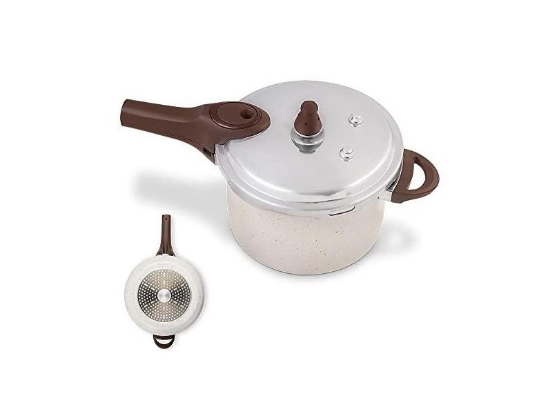 Panela de Pressão Pressure 6,8L Ceramic Life Antiaderente com Fundo de Indução Brinox - Vanilla