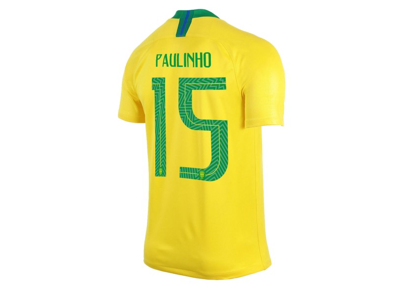 Camisa Torcedor Brasil I 2018/19 com Nome e Número Nike