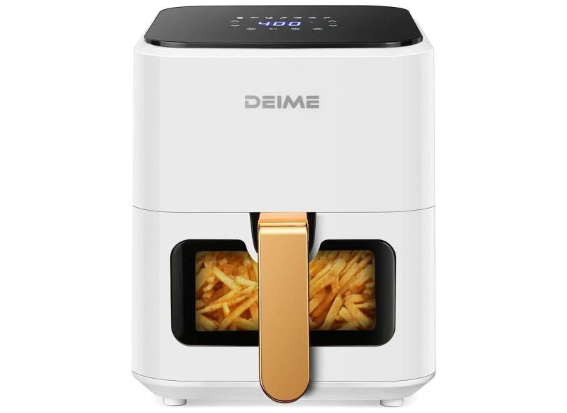 Fritadeira Elétrica AirFryer 4.2L com Painel Digital e 7 Predefinições, 110V 1200W, Deime, Branca