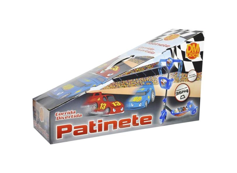 Patinete azul c/luz, som e Cesta